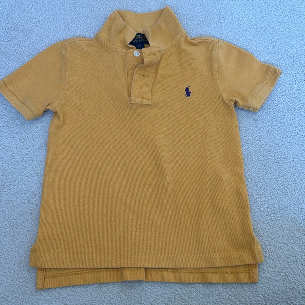 Polo Ralph Lauren boy, size 4/4T mustard yellow polo